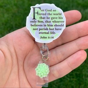 Bible Verse Christian Quote Nurse Retractable Badge Holder Christmas Gift